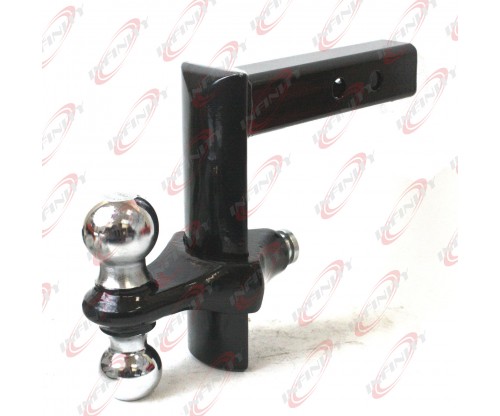  6 Position Adjustable Trailer 8" Drop w/ 2" & 2-5/16" Hitch Ball Mount Receiver 